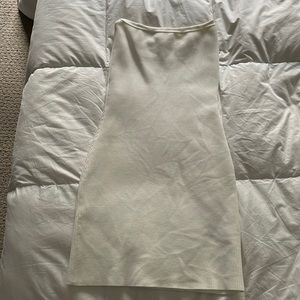 Aritzia Cream Ribbed Mini Dress